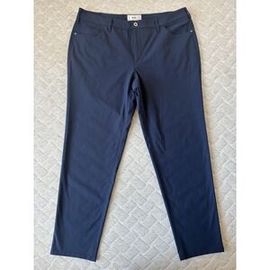 Sene Pants Mens 36x30 Blue Slim Tapered Chino Stretch Performance Casual Office